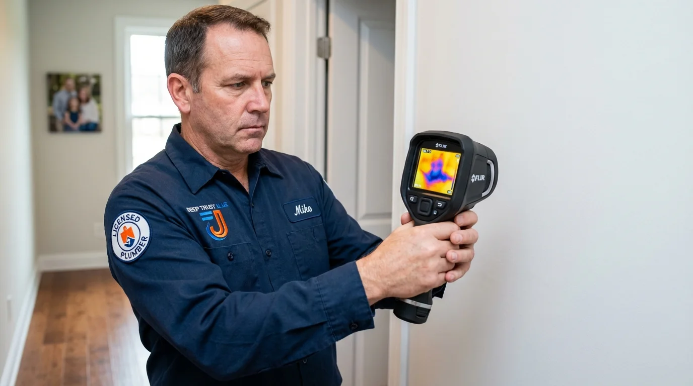 Thermal imaging leak detection by Johns Plumbing LLC in Cyril